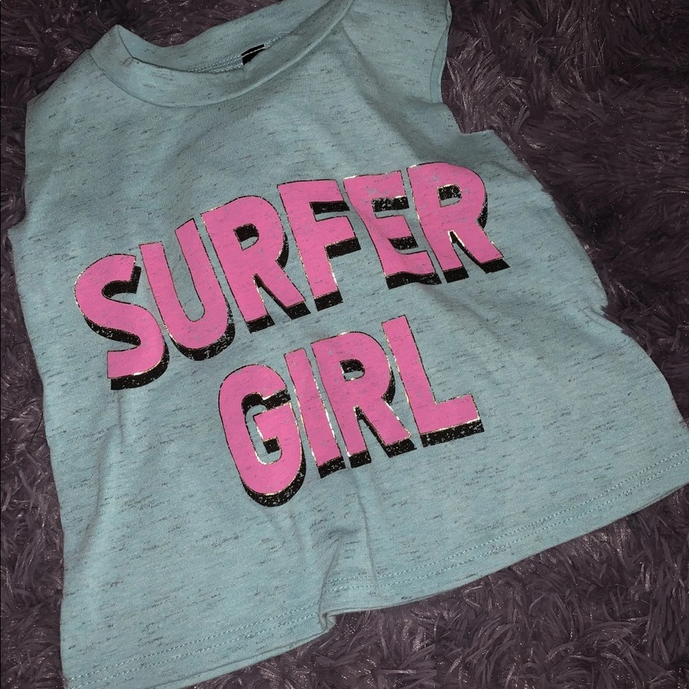 Toddler girl cropped muscle T